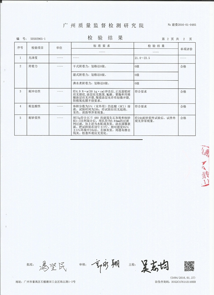 紅井鋁業(yè)-質(zhì)量監(jiān)督檢驗結(jié)果